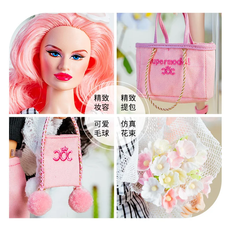 30 ซม.FR Supermodel ตุ๊กตาเสื้อผ้าชุดฤดูใบไม้ผลิ/ฤดูร้อน Light ออกซิเจนลายสก๊อตชุดแฟชั่นชุดตุ๊กตา 1/6 ชุดลําลองสไตล์