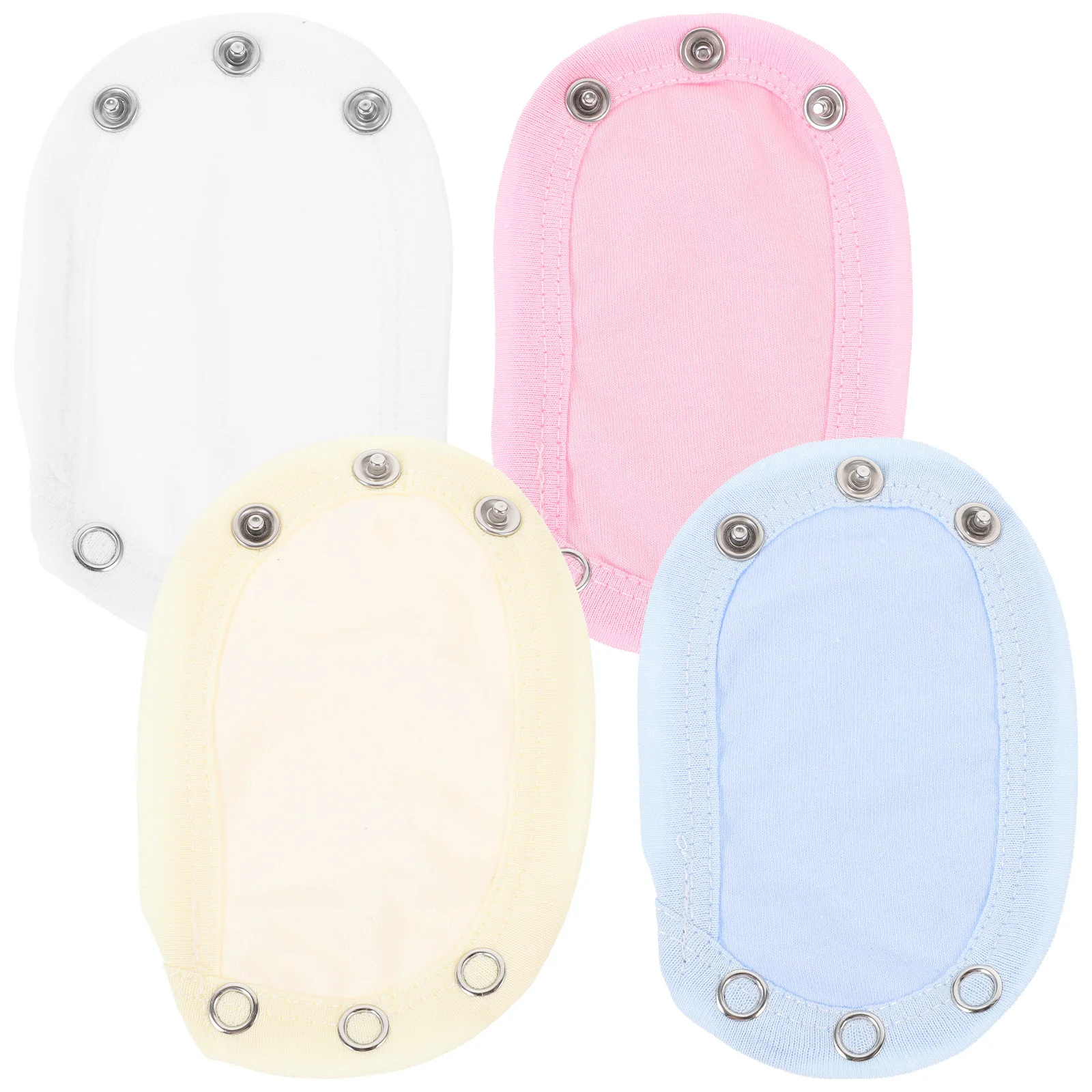 

4Pcs Cotton Bodysuit Extenders for Babies Snap Type Jumpsuit Extension Soft Fine Texture Easy to Use Daily Wear