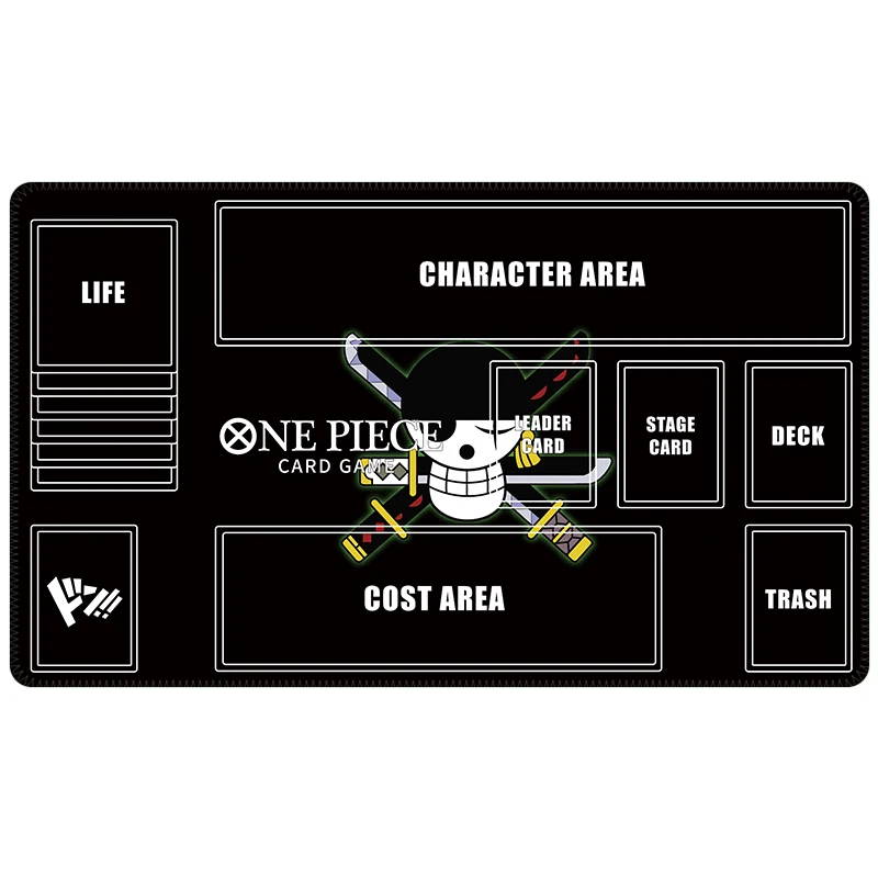 One Piece OPCG Luffy Karten-Spielmatte OPCG Zoro Einzelspieler-Brettspiel Karten-Kampfmatte Geschenk-Spielzeug