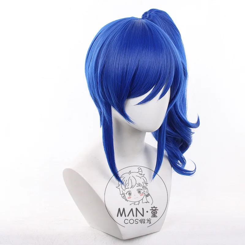 Pelucas de Cosplay de Anime Kiriya Aoi, juego Aikatsu, peluca de Cosplay de 40cm, cola de caballo de tigre, pelo sintético para mujer para fiesta de Halloween