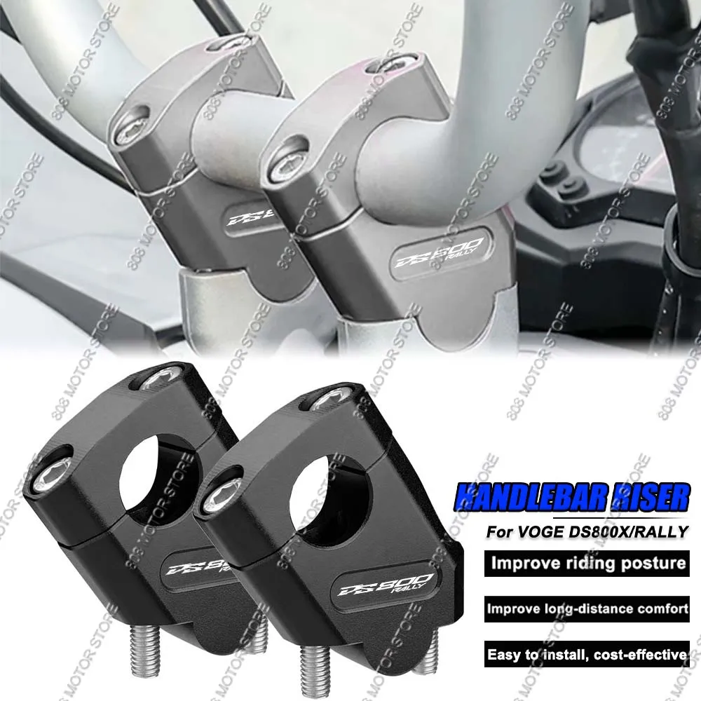 

For Voge DS800X DS800X RALLY Motorcycle Handlebar Riser Bar Mount Handle Clamp Better Upright Position