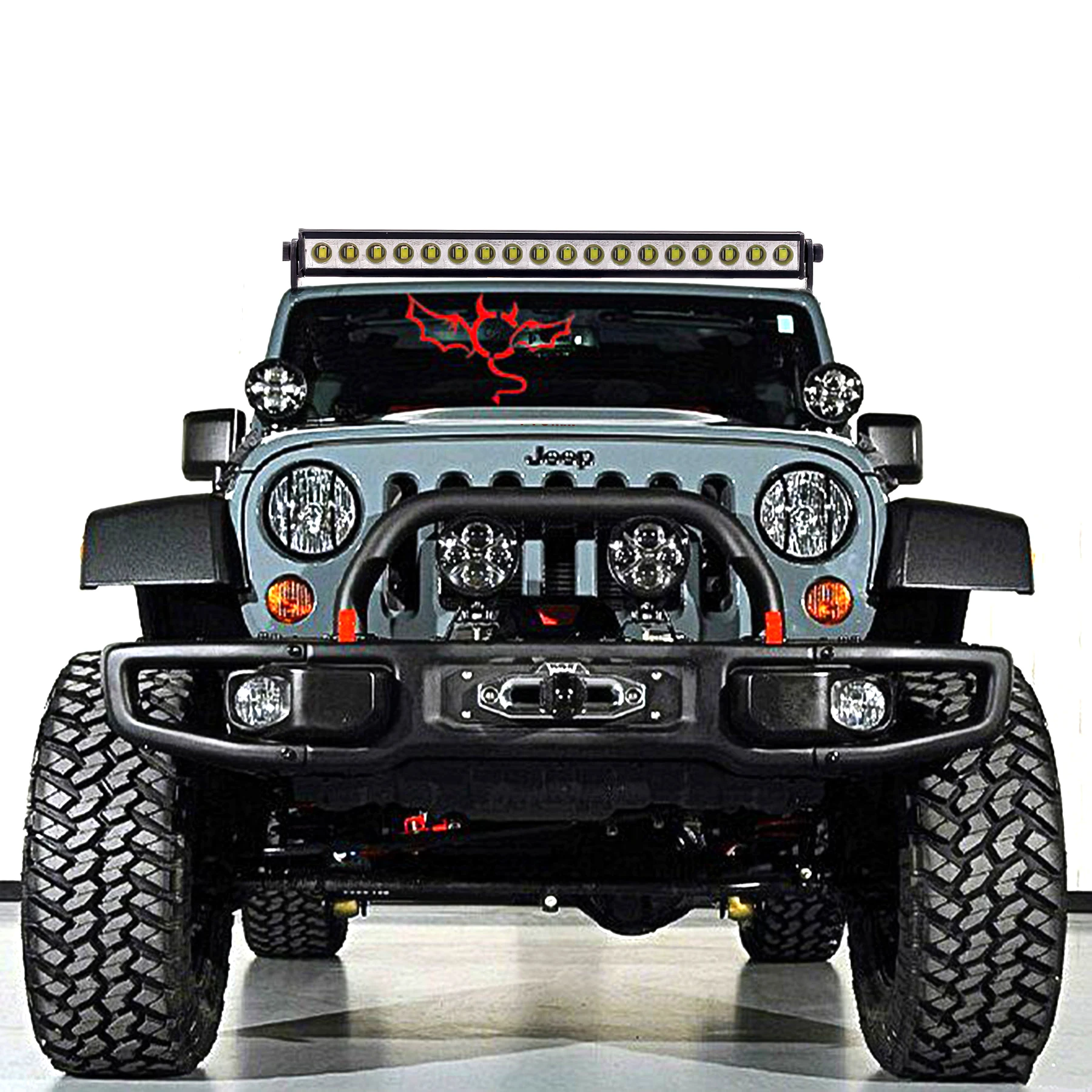 RS RC Super Bright 24LED 146MM Lights Bar for 1/10 RC Crawler Car Axial SCX10 90046 Jeep Wrangler Body