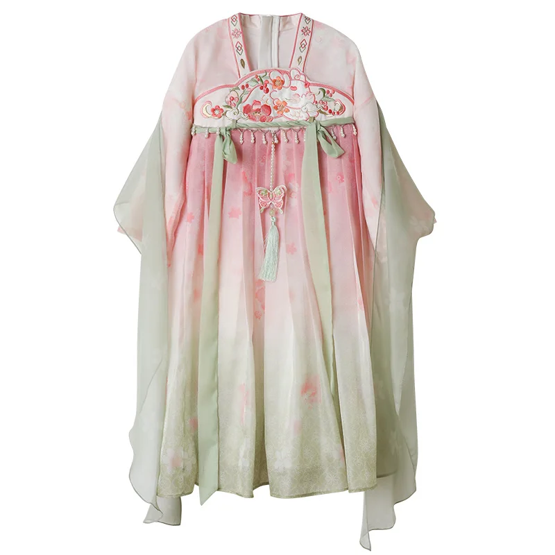 Hanfu Girls Spring Dress Baby Chinese Style Chest length Ru Skirt Little Girl Super Immortal Ancient Dress Children's Tang Dress