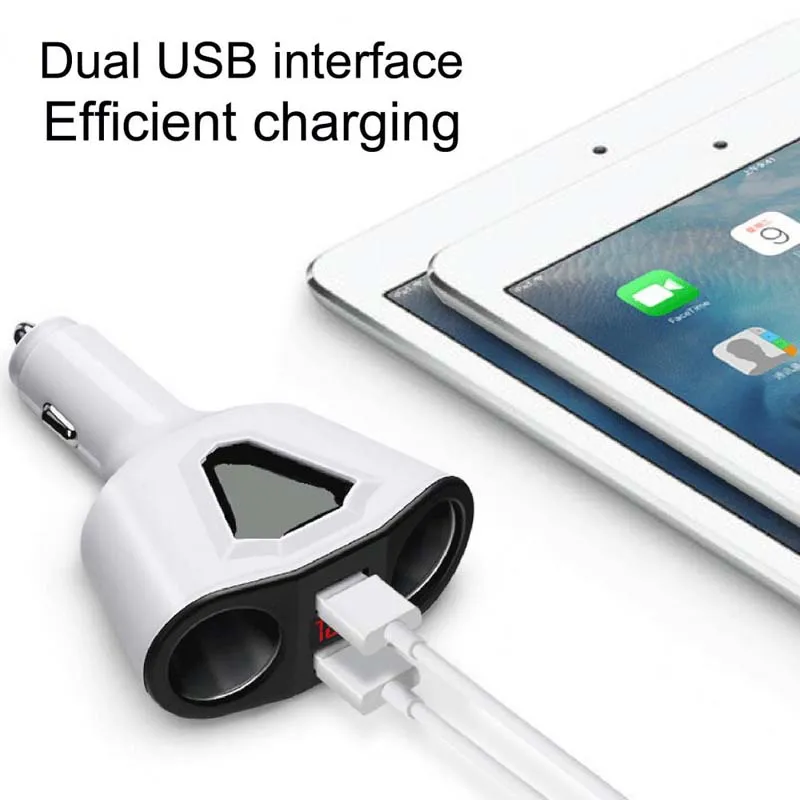 Автомобильное зарядное устройство для прикуривателя, 2usb, 12-24 В, 5 В, 3,1 А