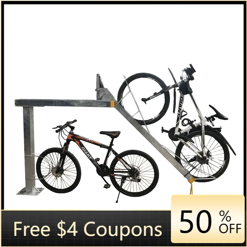 

STLF Customizable Carbon Steel Double-Decker Bicycle Rack Direct Press Storage Rack Export Customized Upgraded Model