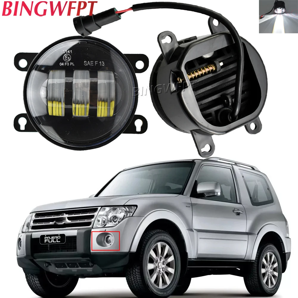 2 Pieces Fog Light For Mitsubishi ASX Outlander Pajero L200 Colt Endeavor Galant Car LED Lens DRL Fog Driving Lamp H11 12V