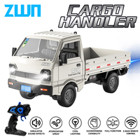 ZWN 1:16 RC CAR Simulation Drift Climbing Truck Led Light Small Cargo Remote Control Electric Toy Model for Kids Birthday Gifts