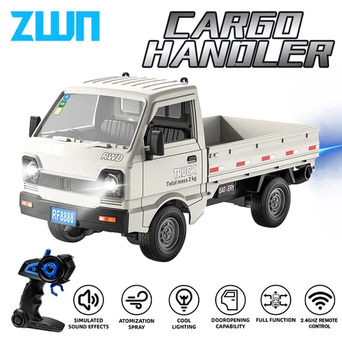 ZWN 1:16 RC 자동차 시뮬레이션 드리프트 등산 트럭 Led 라이트 소형화물 원격 제어 전기 장난감 모델 어린이 생일 선물