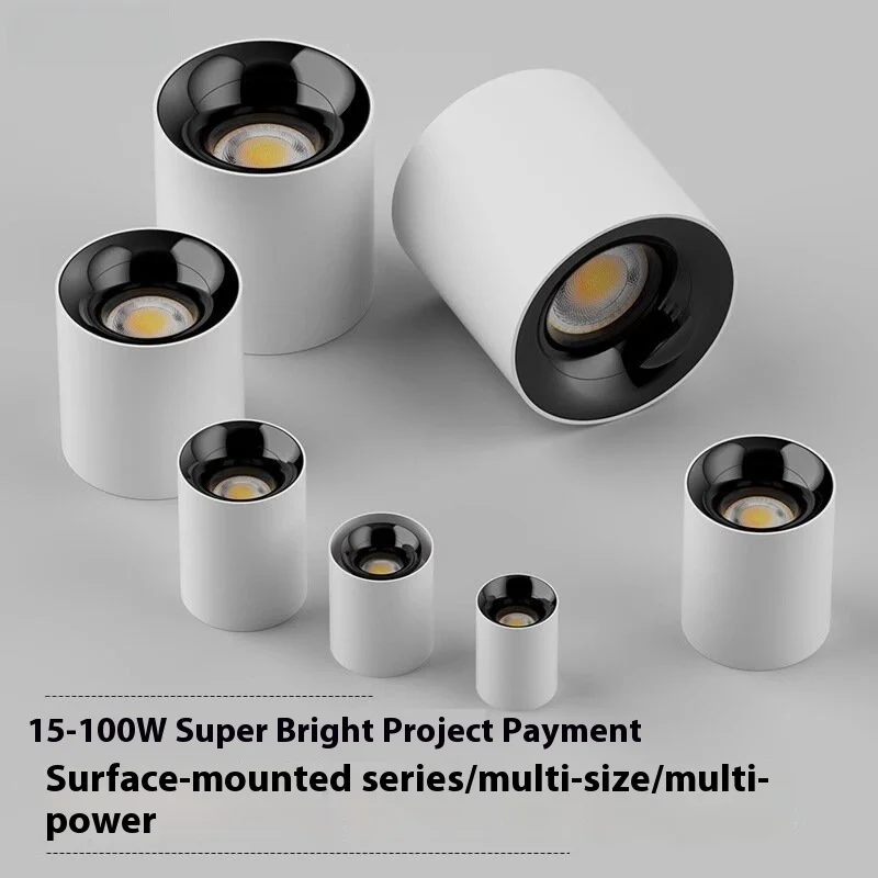 Factory Outlet COB Surface Mounted Anti-glare All-aluminum Ceiling Light Downlight Spotlight for Indoor Lighting