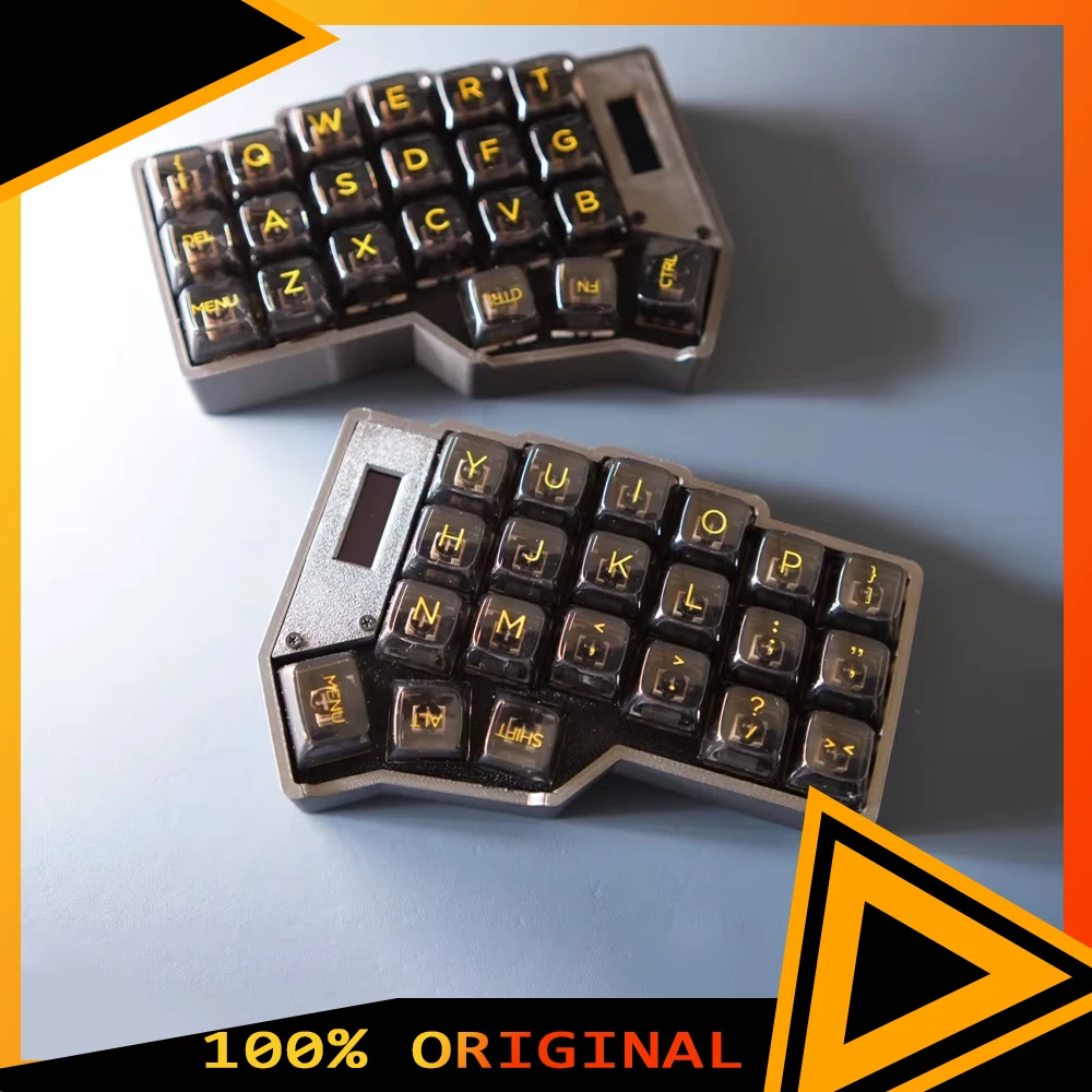 

Split Keyboard Wired/Dual Mode With Screen 3D Printing Mechanical Keyboard Hot Swap rp2040 / nrf52840 PC Gamer Custom