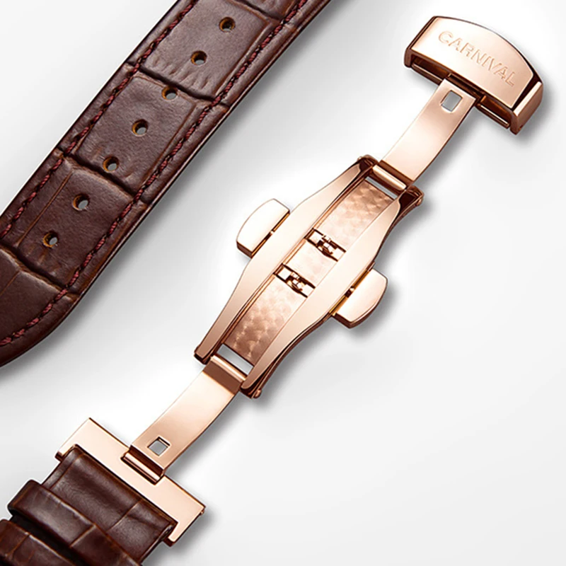 Carnival Brand Luxury MIYOTA Movement Mechanical Watch Men Fashion Automatic Watch Leather Waterproof Sapphire Wristwatch Male - view 3