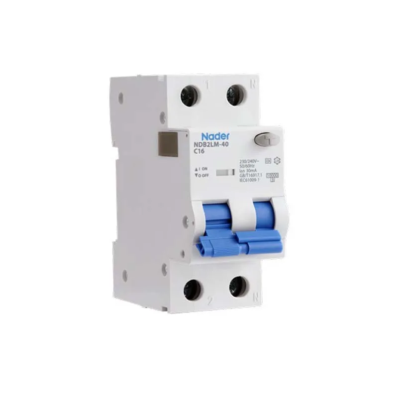 

Nader NDB2LM 40 Delay Residual Current Operated Circuit Breaker Instantaneous RCBO 2A-40A 1P+N