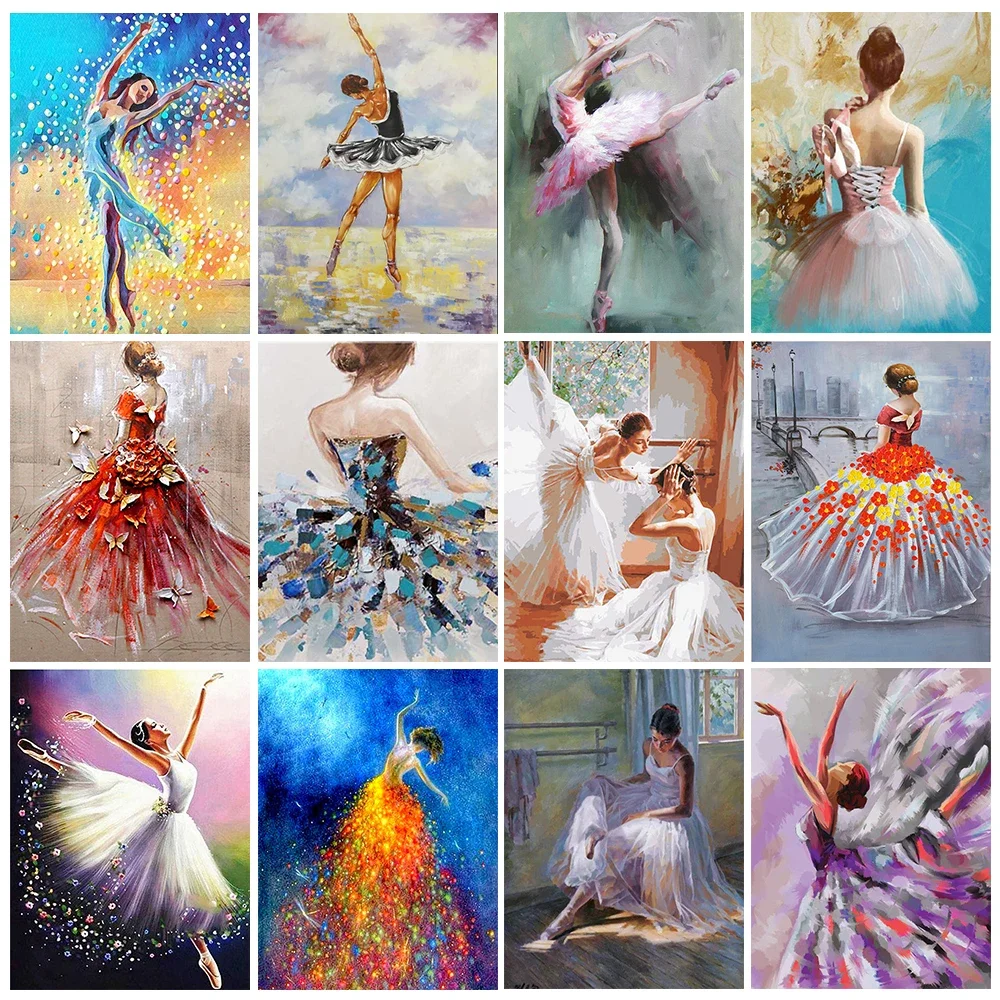 5D Diamond Painting Ballerina Full Round Portrait Diamond Mosaic Diy Diamond ricamo Art punto croce decorazione della casa regalo