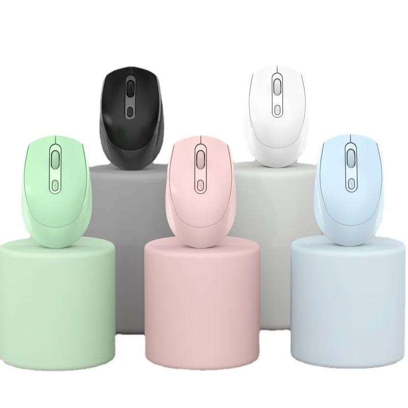 Sem fio 2.4g bluetooth mouse de modo duplo recarregável botão mudo dpi ajustável tablet pc universal uso de escritório menina mause