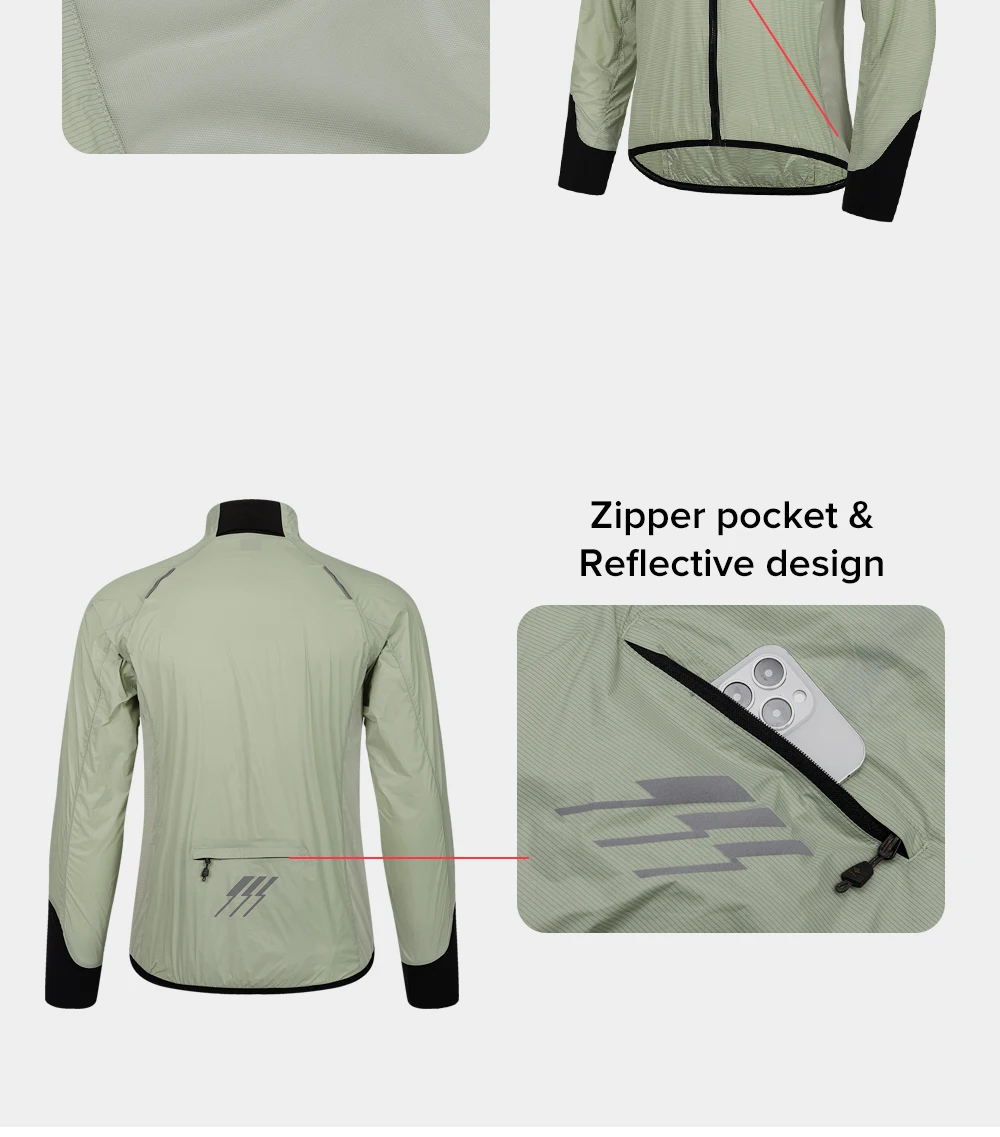 Santic Fahrradjacken Sommer Fahrradjacken Windjacke Reiten Outdoor Sonnenschutz Reitausrüstung – Detail 6