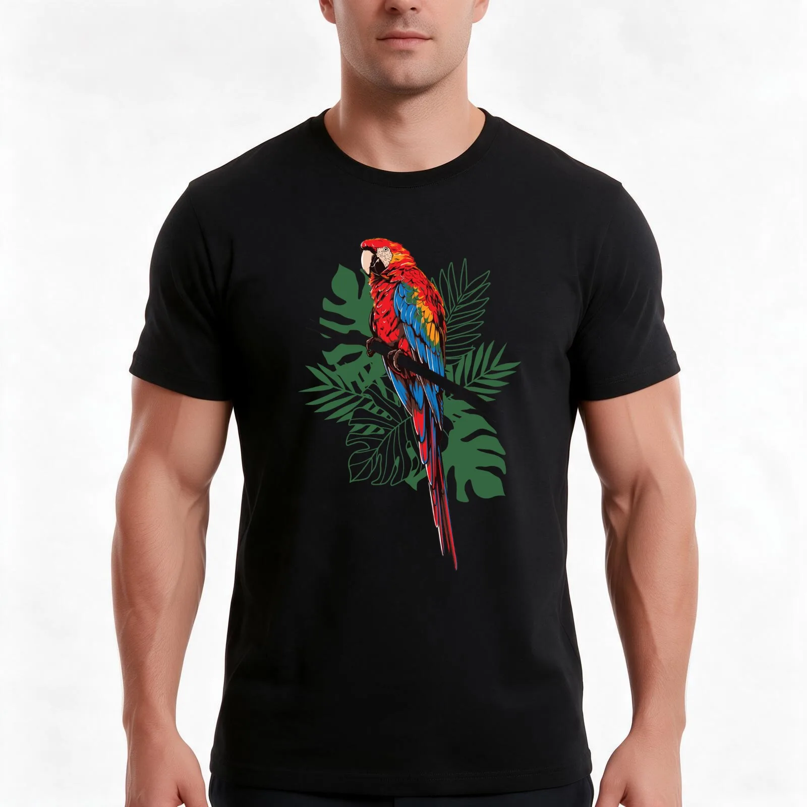 Scarlet Macaw Costa Rica T-Shirt Summer Casual Cotton Tee Oversized Streetwear Tops Vintage Graphic Print Unisex Men Women