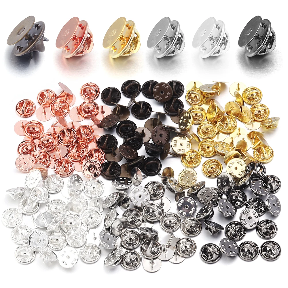 

20 шт., металлическая запирающая булавка, брошь на спине, держатель для значка, лацкан, основа для изготовления материалов для рукоделия, аксессуары для рукоделия ручной работы