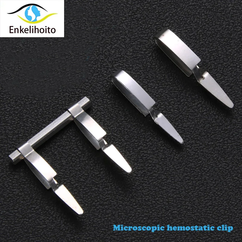 Microscopic hemostatic  vein clip small vessel clip arterial  pet experiment closed device temporary blocking clip