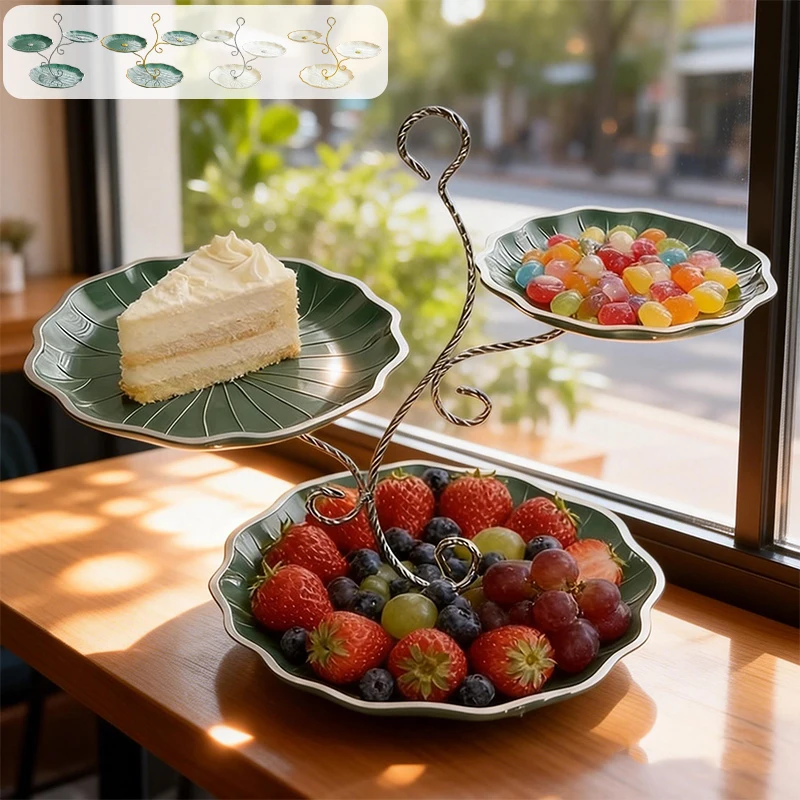 

2026 Triple-Layer Plastic Fruit Platter for Home and Salon Use Dessert Plate Suitable for Dinner Parties Coffee Table Fruit Bowl