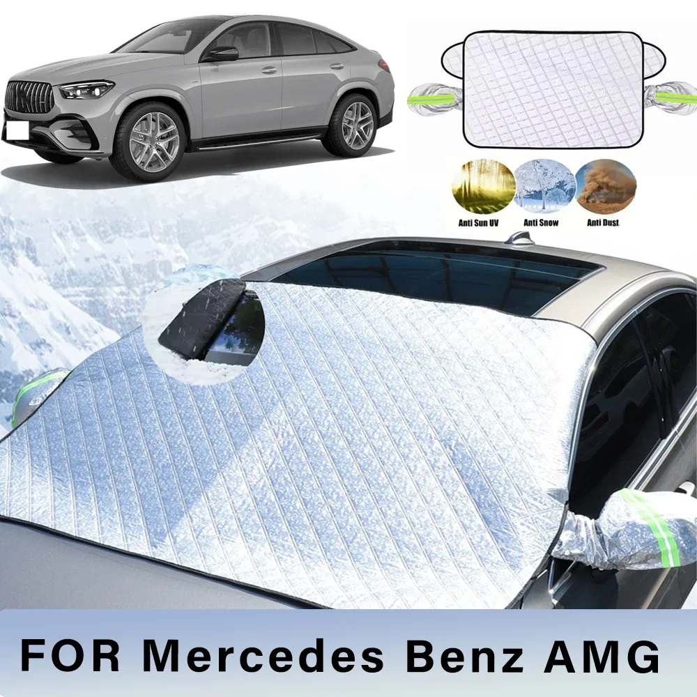 

Thickened Car Now Sunshade Windshield Cover With 5/9 Magnets UV Protection Anti Snow Sunlight For Mercedes Benz AMG GLE 53 W166