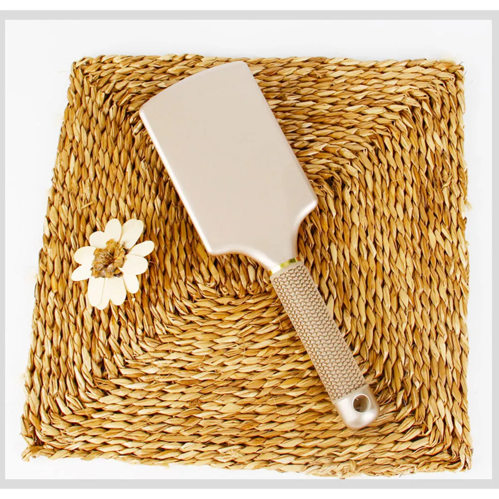 

Flat Wide Head Detangling Hair Brush Ball-Tipped Bristles Scalp Massage Paddle Comb For Thick Curly Wet Dry Hair Golden