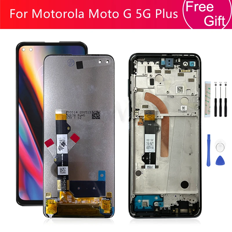 For Motorola Moto G 5G Plus LCD Display Touch Screen Digitizer Assembly XT2075 Lcd With Frame Replacement Repair Parts