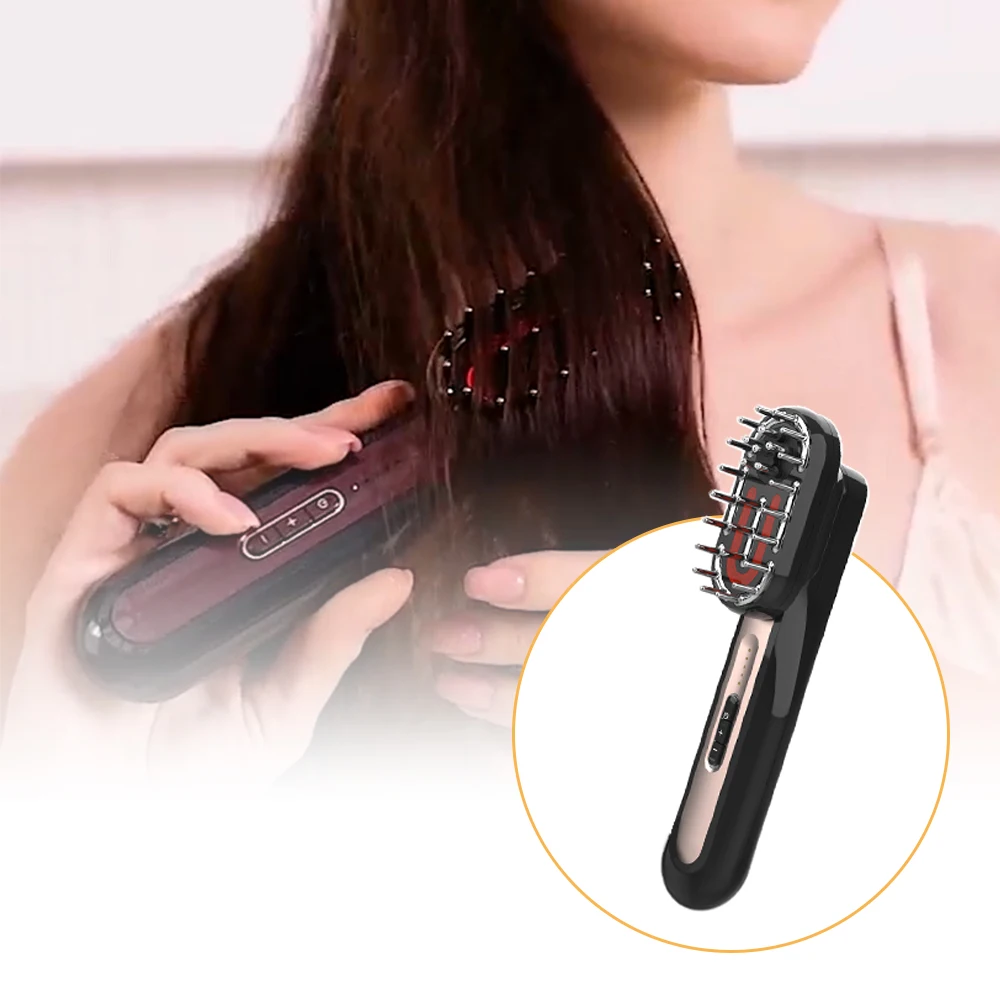 

Cordless Red Light Therapy Hair Massage Comb Tonic Introduction Instrument Head Massager Scalp