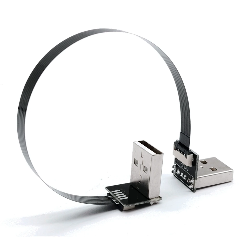 0.05M-1M dual head USB data cable, flat and ultra-thin detachable connection cable, laptop set-top box, car data cable