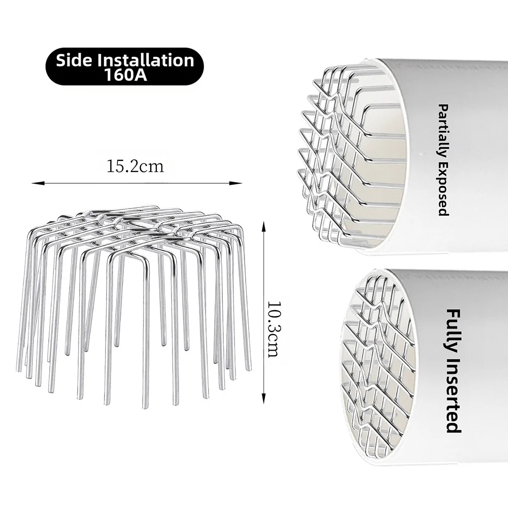 Stainless Steel Roof Floor Drain Gutter Guard Anti-Blocking Downspouts Filter Strainer Outdoor Drain Gutter Filter 50-200mm