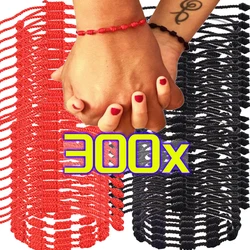 Red Black String Bracelets for Lucky 7 Knots Adjustable Handmade DIY Rope Bangles for Couple Frirends Amulet Jewelry Accessories