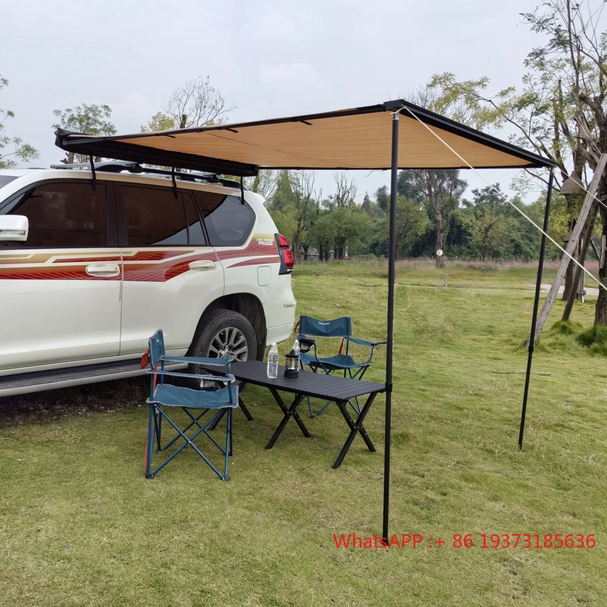 

4x4 Folding Car Canopy Retractable Oxford Sunshade Roof Tent Awning Side Car Awning Canopy for Camping