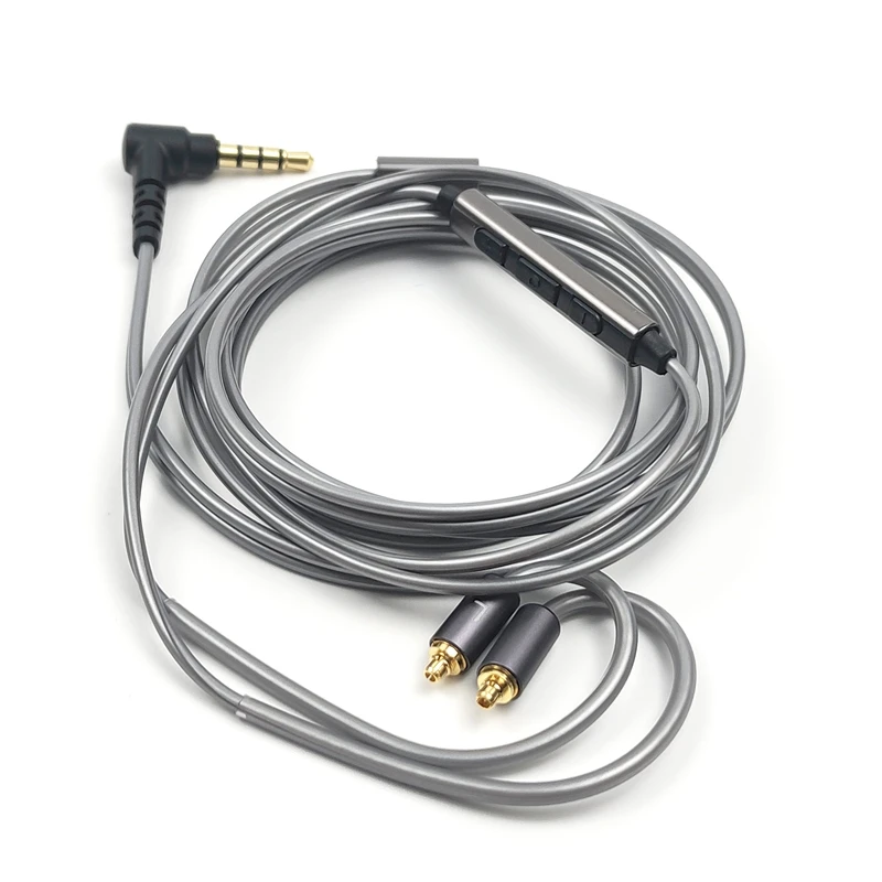 głowicy MMCX, кабель для наушников, регулятор громкости микрофона, замена, совместимого для Sennheiser IE200 IE300 IE600 IE900 3,5 мм L, гибокий разъем