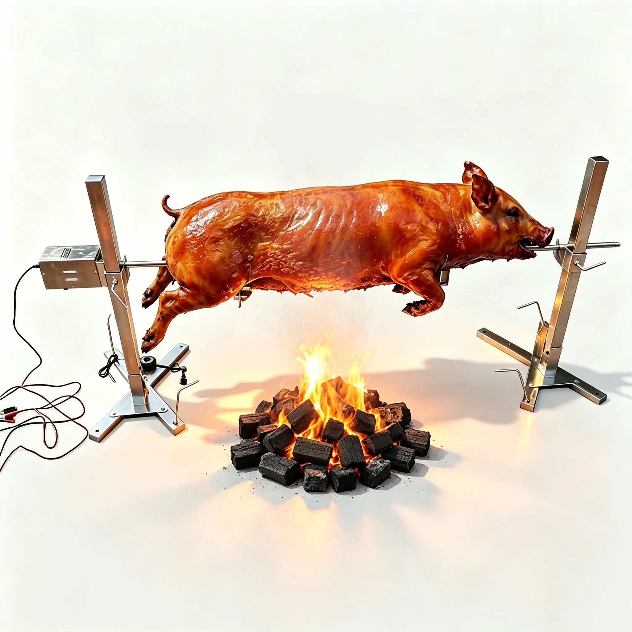 Stainless Steel Pig Chicken Electric Camping Picnic Lamb Roaster Tripod Rotisserie Spit Rotisserie Spit Roaster Grill