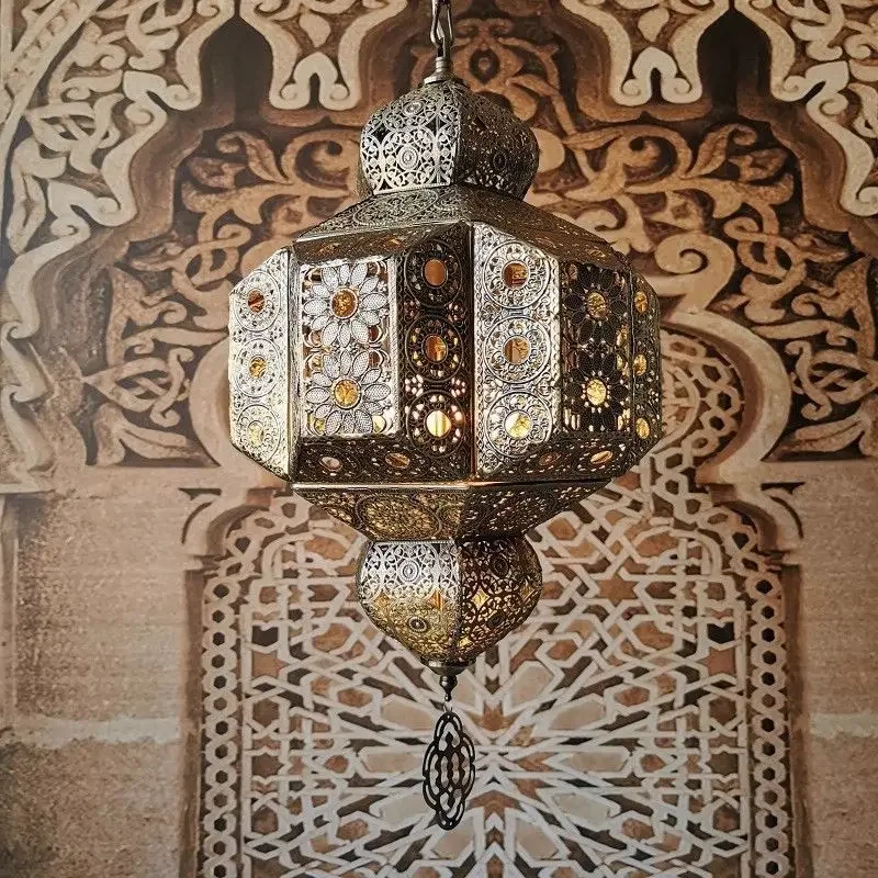 South East Asia Featured Exotic Vintage Bedroom Living Room Restaurant Hotel Homestay Hollow Carved Chandelier