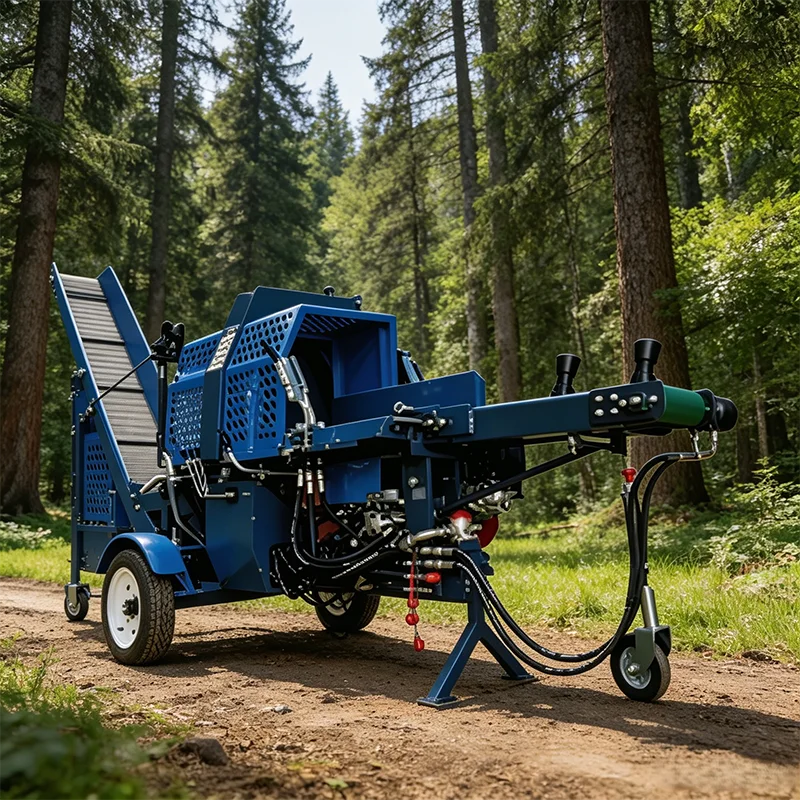 Easy Transport Wheeled Firewood Processor Wood Splitter Log Splitter Household Backyard Timber Splitting Tool