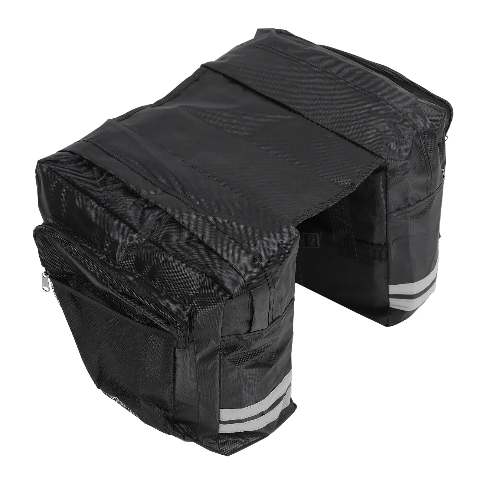 

Bicycles Rear Shelf Bag Bike Dual Carry Large Capacity PVC Material Easy Install Remove Mesh Bags Cycling Carry Pouch