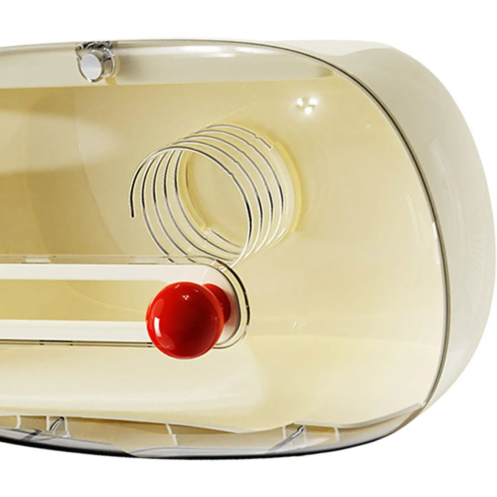 Oval Plastic Tissue Box Cover with Auto Lift Spring for Universal Paper Towel Dispenser in Bathroom Bedroom