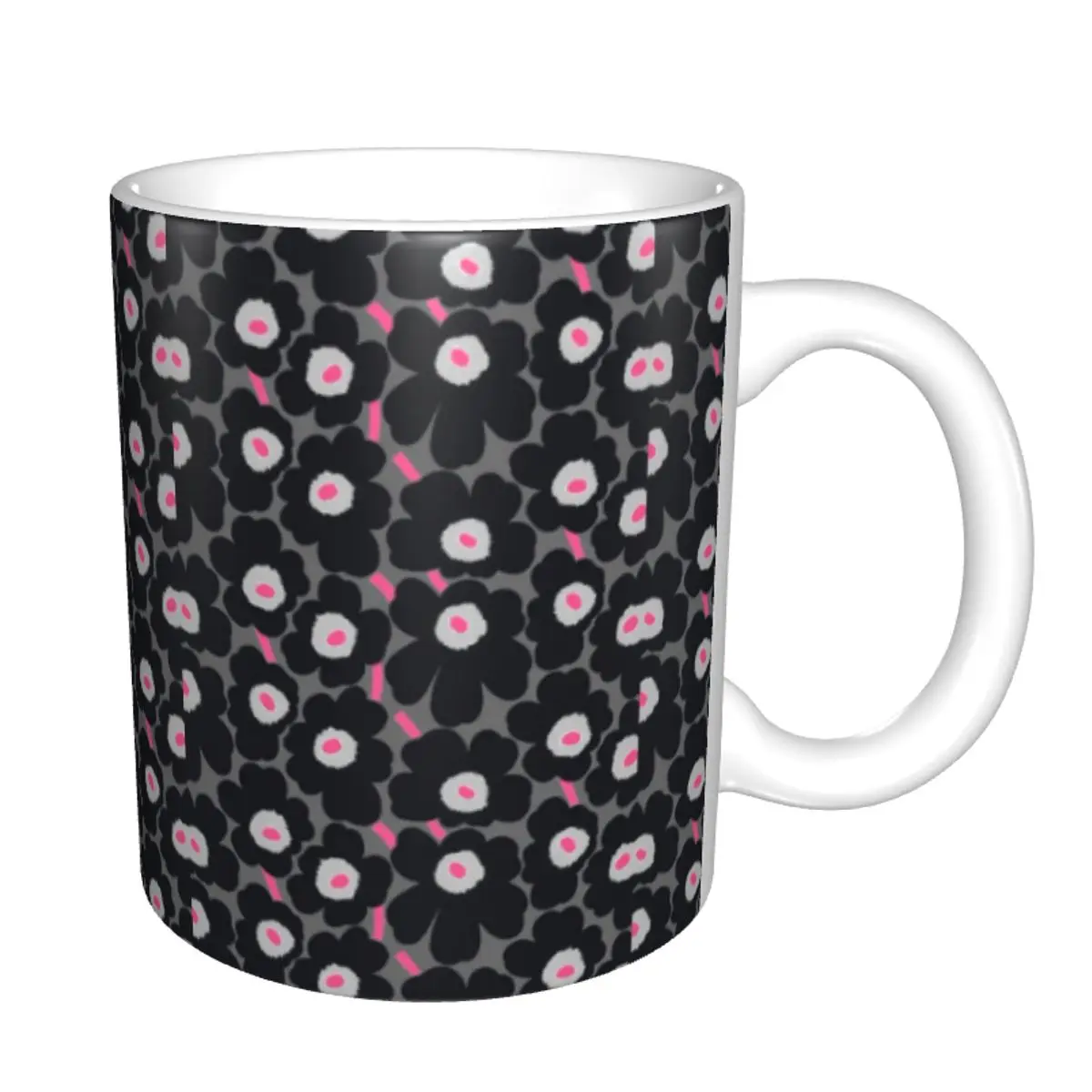 Taza de cerámica personalizada con flores abstractas, Orla Kiely, taza de café, regalo creativo