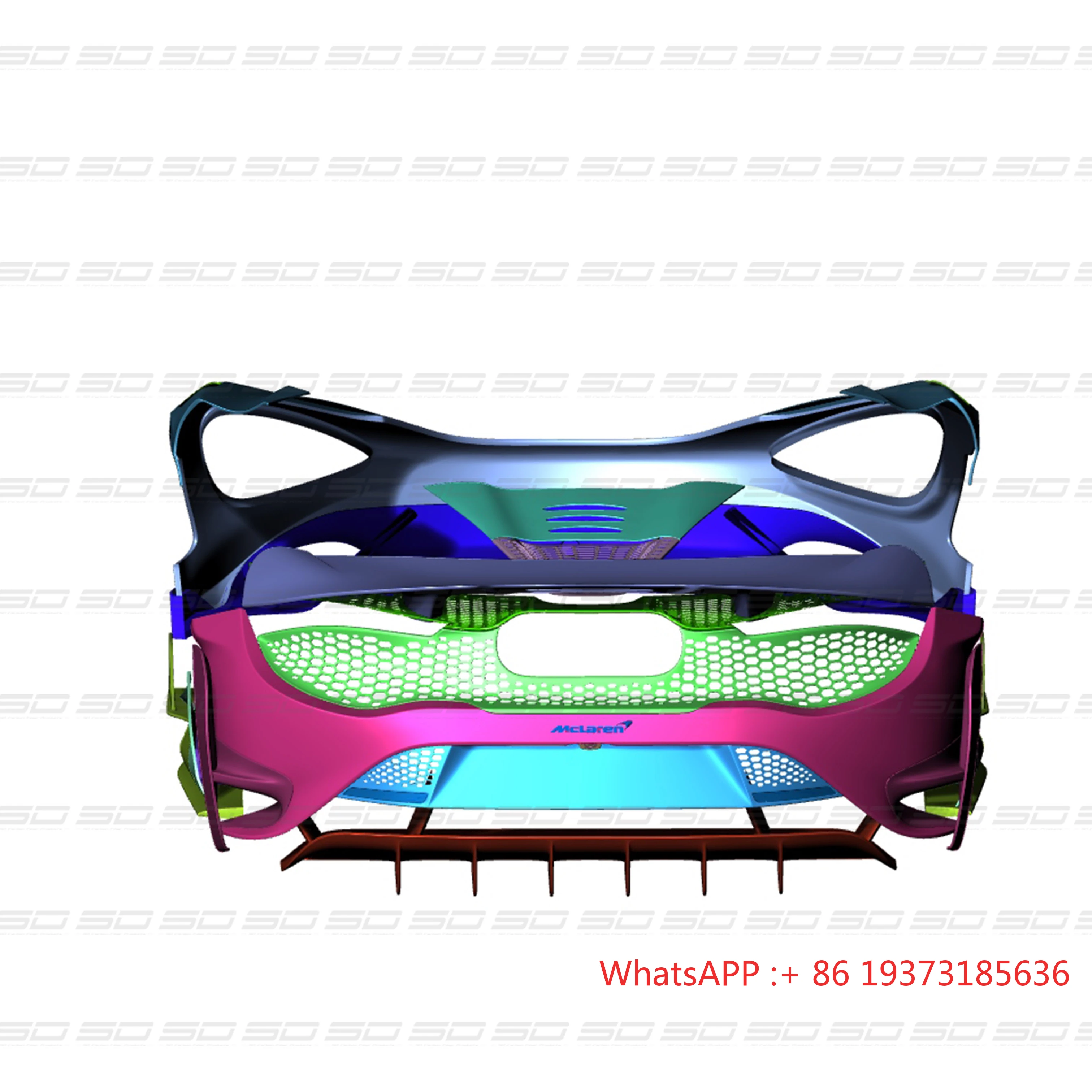 Upgrade to 765LT Carbon Fiber Body Kit Car Bumper Side Skirt Rear Bumper Rear Diffuser for McLaren 720s