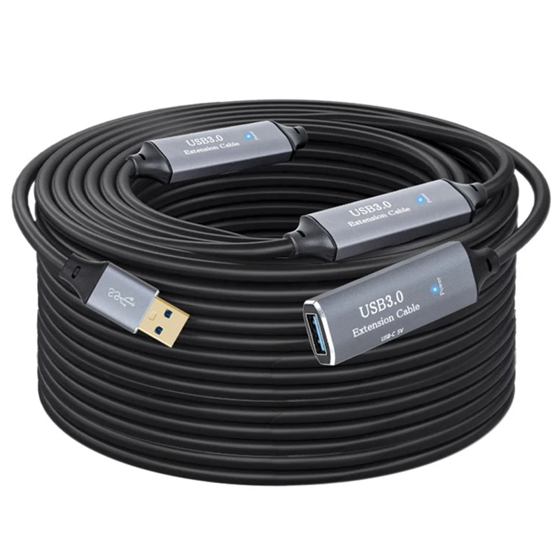 

New-USB 3.0 Extension Cable Cord Extender With Booster USB 3.0 Type A Male To A Female For PC Laptop Computer