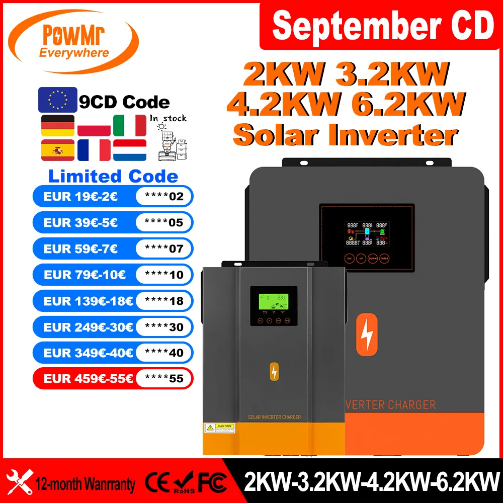Upgrade Your Solar System with the PowMr 3.2KW 24V Hybrid Solar Inverter – Only ,471.91! Upgrade Your Solar System with the PowMr 3.2KW 24V Hybrid Solar Inverter – Only ,471.91!
