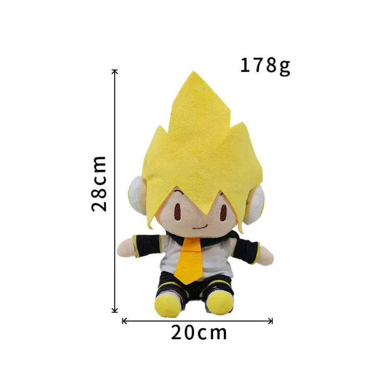 28CM Nowa Figurka Anime Hatsune Miku Kagamine Len Rin Kawaii Model Pluszowa Zabawka Lalka Ozdoba Prezent