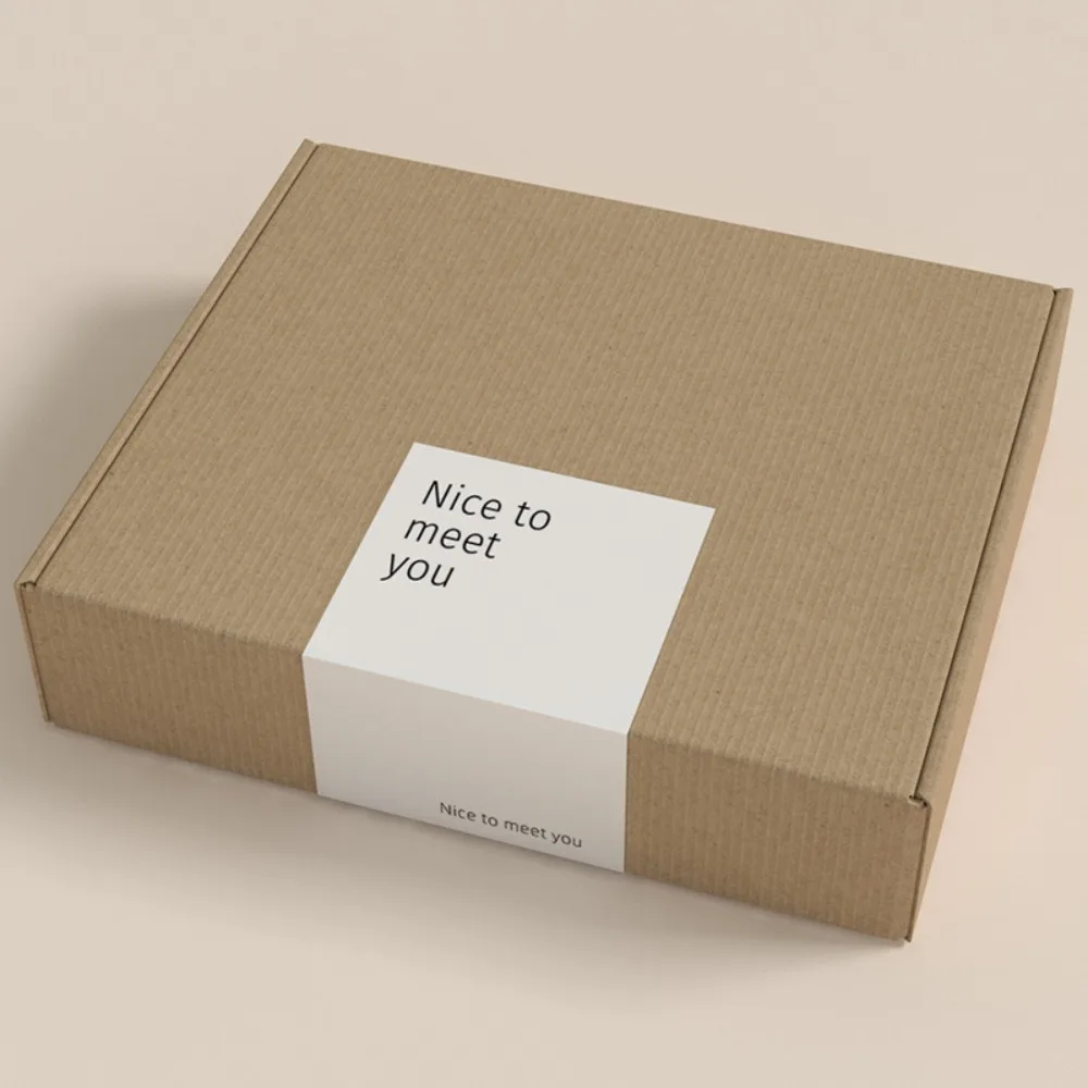 Adhesive Gift Box Sealing Sticker Mild Waterproofing Paper 50 sheets/pack Gift Package Stickers Front Sticker