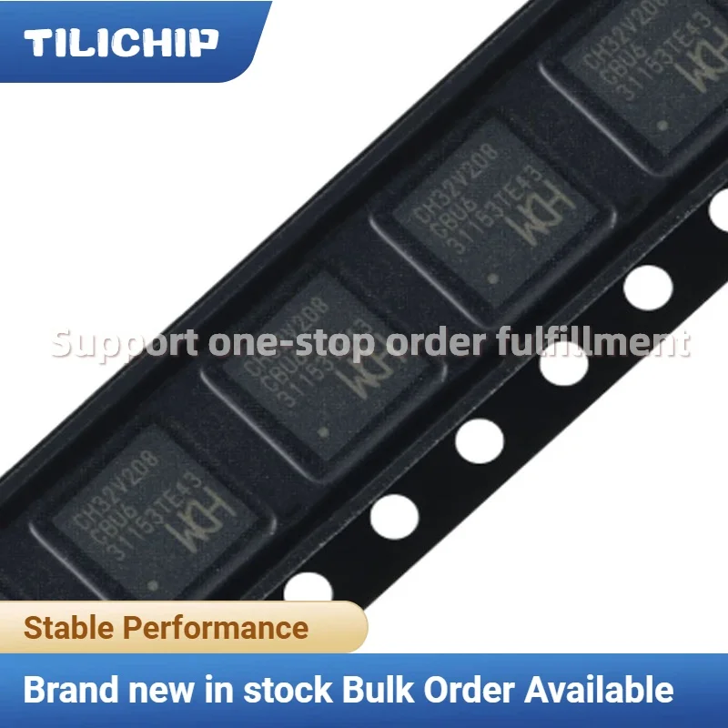5/10PCS Brand new CH32V208CBU6 QFN-48 Package RISC-V Core 32-bit Microcontroller MCU Chip - Original
