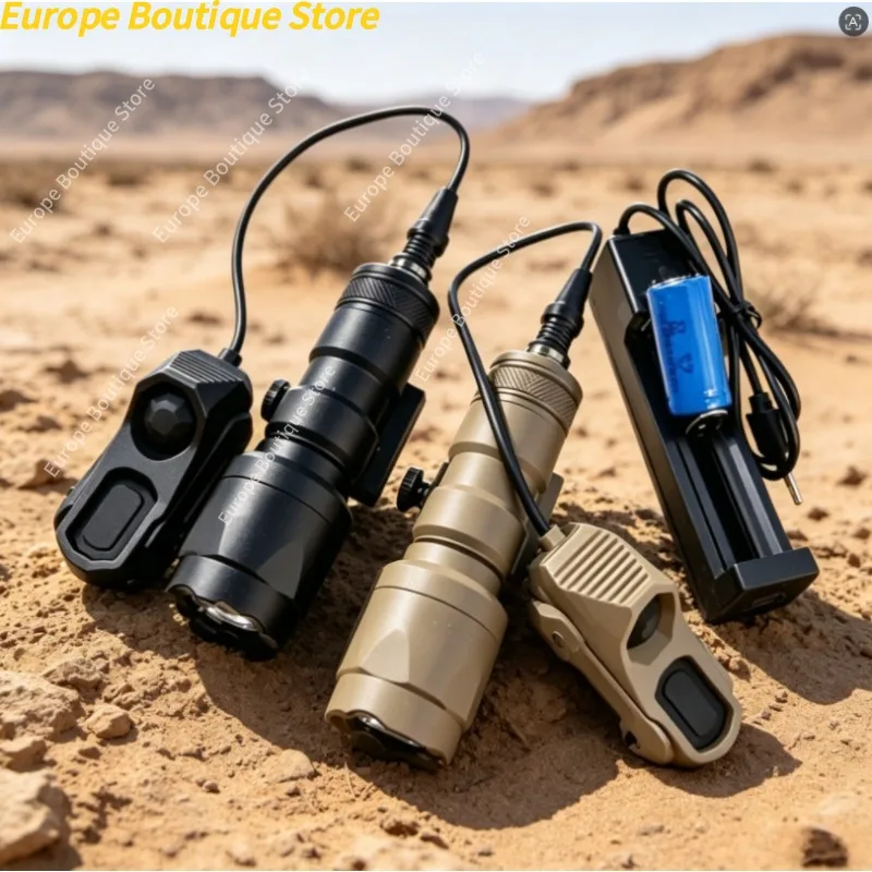 

Mini Flashlight Helmet Mount M300 Metal Nylon Aluminum Torch Constant On For Outdoor Camping Hiking Tactical Use
