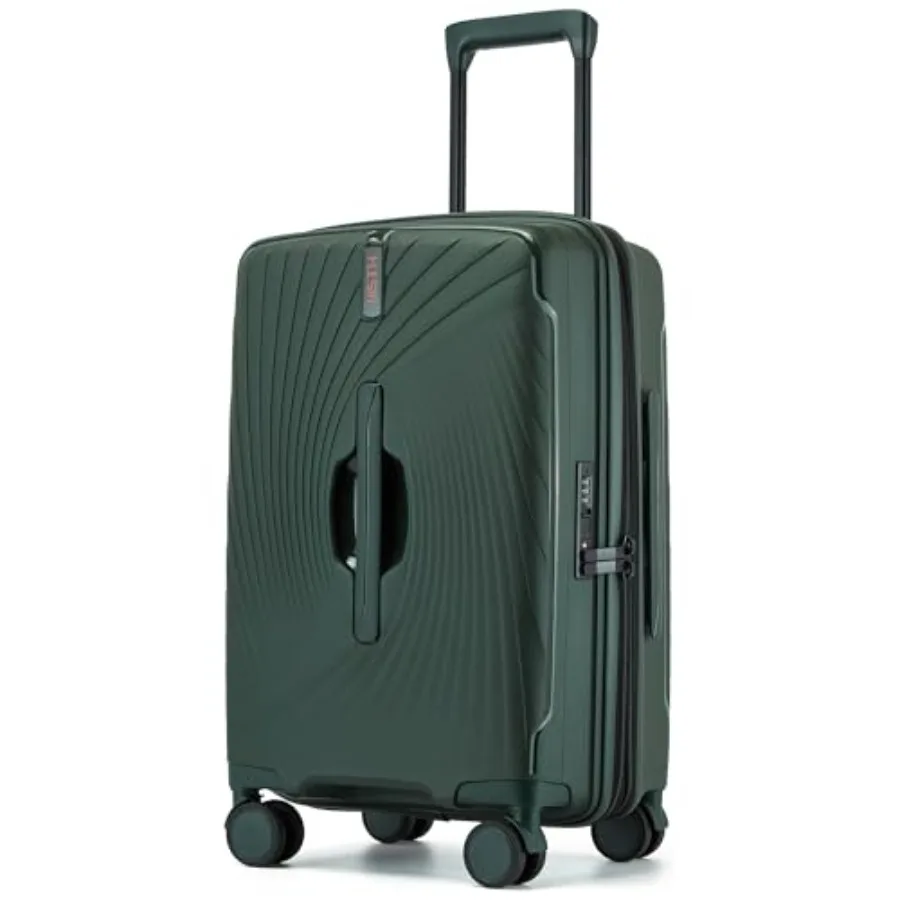 

20 Inch Expandable Carry On Luggage Hardside Lightweight Spinner Suitcase TSA Lock Green 20 Inch Airline Approved Hard Shell Ex