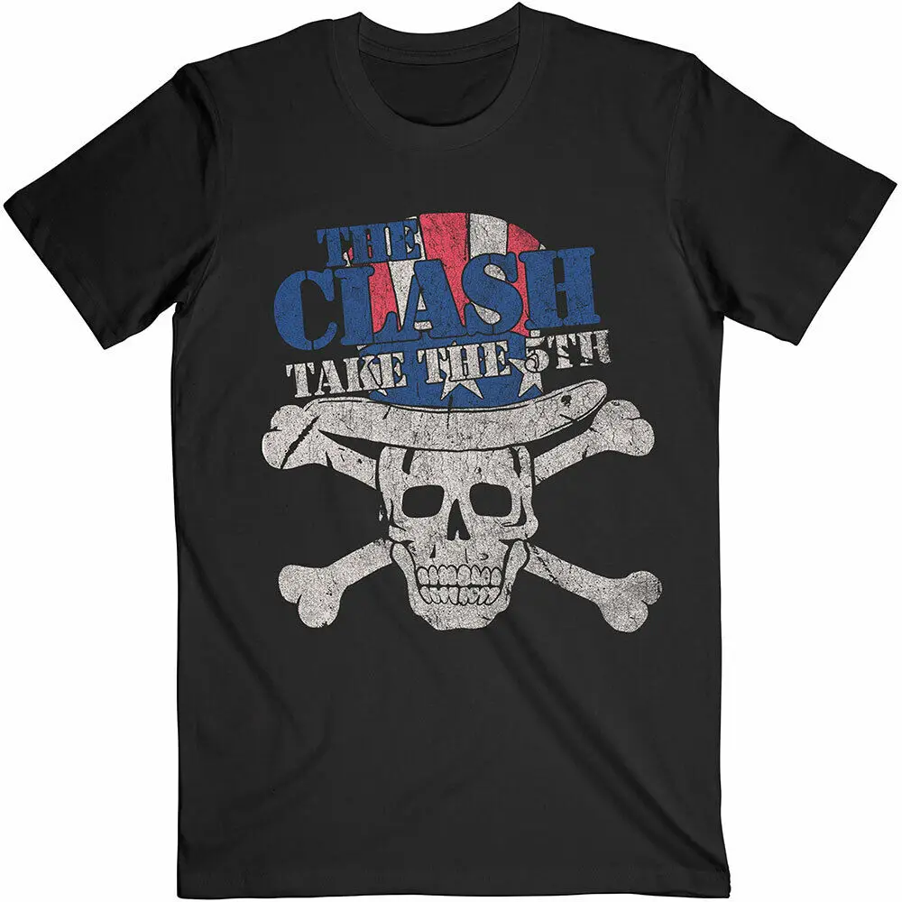 Official The Clash T Shirt Take 5th Mens Black Punk Rock Metal Classic