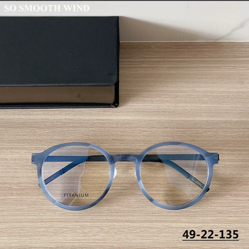 

Denmark Brand Round Acetate Glasses Frame High Quality Men Women Prescription Eyeglasses Screwless Optical Lens Spectacles 1827