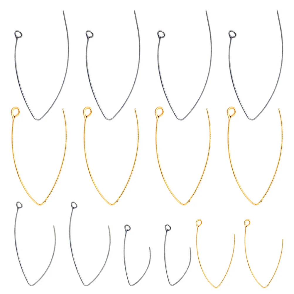 40 قطعة من أسلاك الأذن المصنوعة من الفولاذ المقاوم للصدأ هيبوالرجينيك على شكل حرف V أجزاء إكسسوارات ذاتية الصنع لصنع المجوهرات للنساء