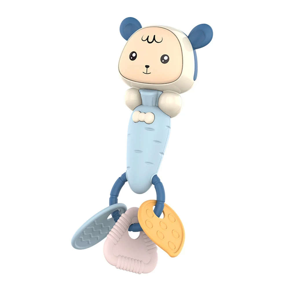 1 قطعة عضاضة الطفل طفل المولي عصا الأزرق مادة متينة تجنب أضرار اللثة محدب نقطة تصميم المزدوج محكم تهدئة اللثة #1